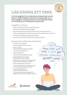 Lär känna ett yrke - elevsida