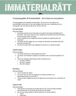 Uppgifter till Immaterialrätt att ta hand om innovationer  PDF