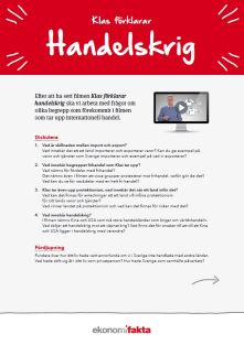 Klas förklarar handelskrig – lärarhandledning PDF