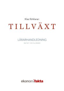 Klas förklarar tillväxt – lärarhandledning PDF