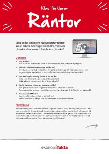 Klas förklarar räntor – lärarhandledning PDF